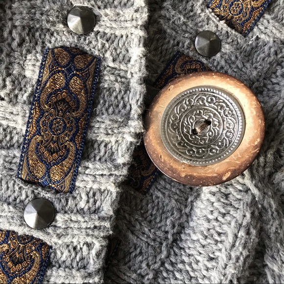 Boho Hooded Sweater Cardigan - Picture 2 of 7